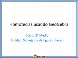 Homotecias usando GeoGebra