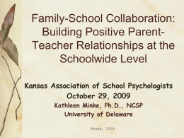 Family-School Collaboration & Problem Solving