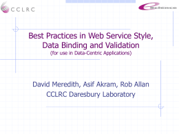 Best Practices in Web Service Style, Data Binding and