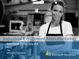 Industrial Equipment Manufacturing