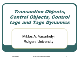 Control Tags - Rutgers University
