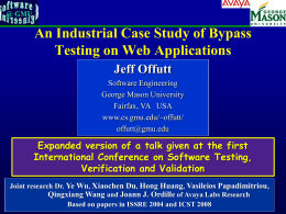 Web Bypass Testing - George Mason University