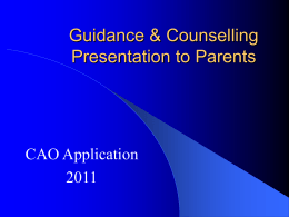 Career Guidance & Counselling