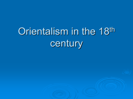Orientalism in the 18th century
