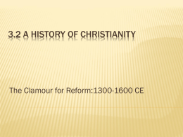 3.2 A History of Christianity - Religious Education Resources