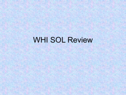 WHI SOL Review