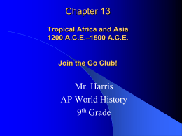 Chapter 1 The First Humans Prehistory – 3500 B.C.