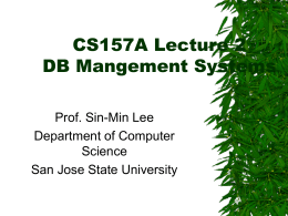 Chapter 1: Introduction - SJSU Computer Science …