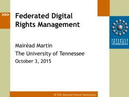 Federated Digital Rights Management