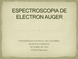 ESPECTROSCOPIA DE ELECTRON AUGER