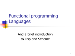 Functional programming languages