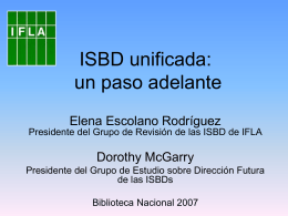 ISBD: the challenge of updating standardization whilst