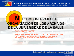 Diapositiva 1 - Universidad de La Salle