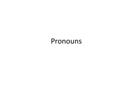 More Pronouns - Henry County Public Schools
