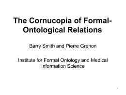 Formal Ontology - University at Buffalo