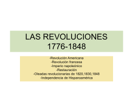 Las revoluciones (1776-1848) [PPT 421 KB]