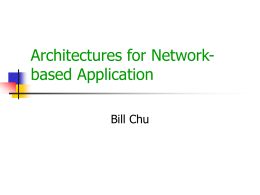 Network-based Application architectures