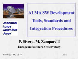 ALMA SW Development Tools and Integration Procedures
