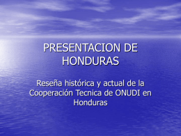 PRESENTACION DE HONDURAS