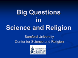 Relationships between Science and Religion