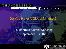 Do You Have A Global Mindset ?