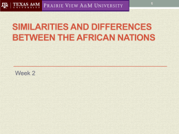 Similarities and Differences between the African Nations