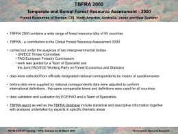 TBFRA Temperate and Boreal Forest Resource Assessment