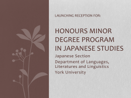 Honours Minor Degree |Program