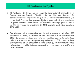 El Protocolo de Kyoto - Biblioteca Central de la