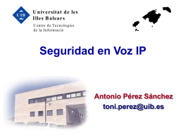 Experiencias de Voz IP en la Universidad de les Illes Balears