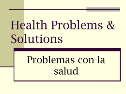 Health Problems & Solutions