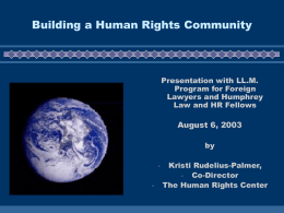 Building a Human Rights Learning Community