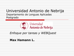 Universidad Antonio de Nebrija Departamento de Lenguas
