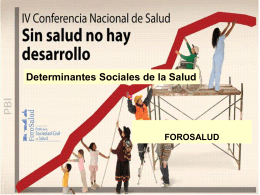 Diapositiva 1 - ForoSalud - Foro de la Sociedad Civil en …