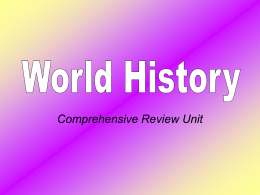 World History Comprehensive Review Unit