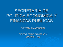 SECRETARIA DE POLITICA ECONOMICA Y FINANZAS …