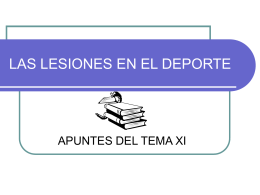 LAS LESIONES EN EL DEPORTE - Campus Virtual / Birtuala