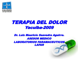 TERAPIA DEL DOLOR Yacuiba-2009