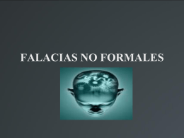 FALACIAS NO FORMALES