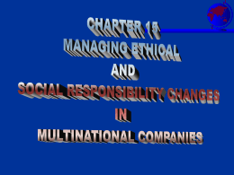 MULTINATIONAL MANAGEMENT IN A CHANGING WORLD
