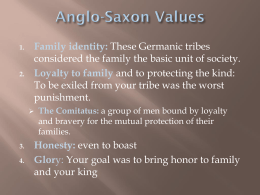 Anglo-Saxon Values - Scott County Preschool