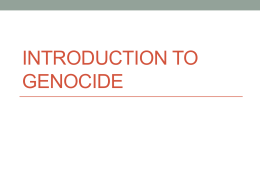 Introduction to Genocide - Montville Township School …