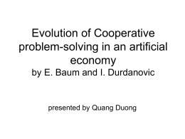 Evolution of Cooperative problem