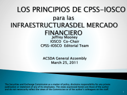 CPSS-IOSCO STANDARDS FOR FINANCIAL MARKET …