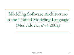 Modeling Software Architecture in the Unified Modeling