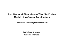 Architectural Blueprints – The “4+1” View Model of