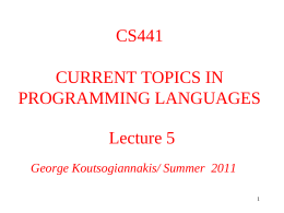 CS441 Lecture 4