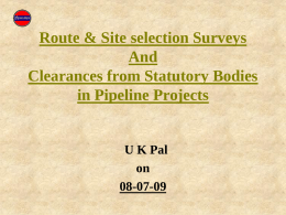 Pipeline Surveying Works - Petroleum Federation of India