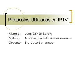 Protocolos Utilizados en IPTV