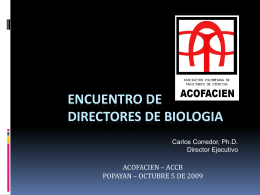 ENCUENTRO DE DIRECTORES DE BIOLOGIA